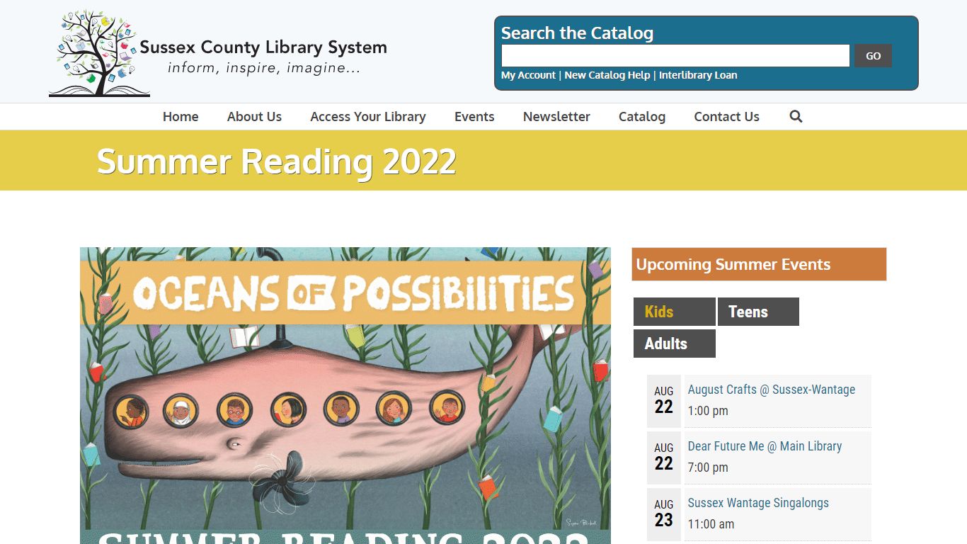 Summer Reading 2022 - Sussex County Library